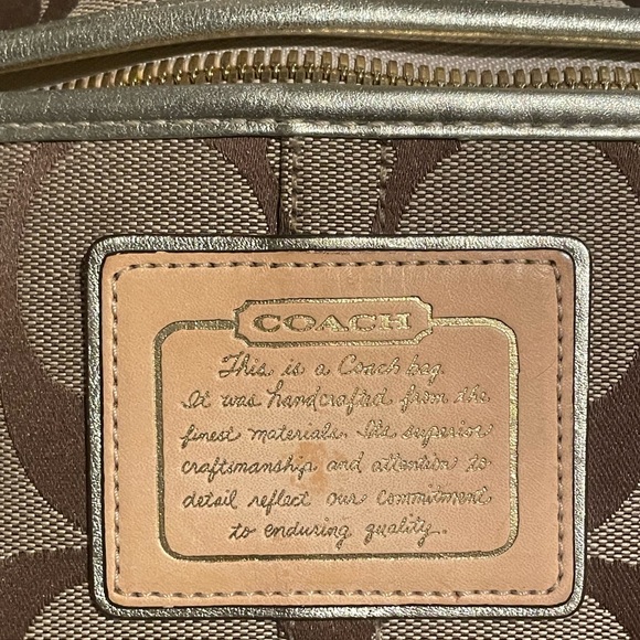 Coach Khaki Monogram Pet Carrier - Gold Leather Accents - Excellent Condition - Picture 10 of 15